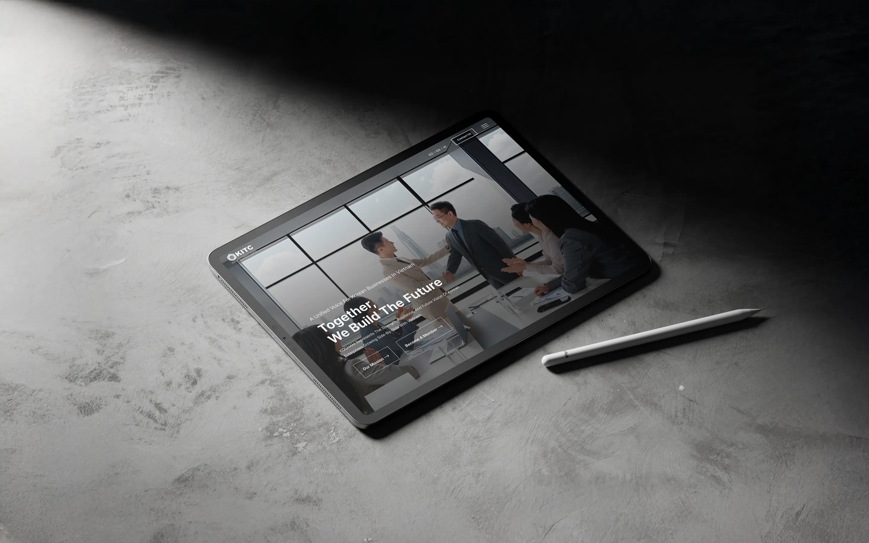 Kocham ICT Company Council landing page concept