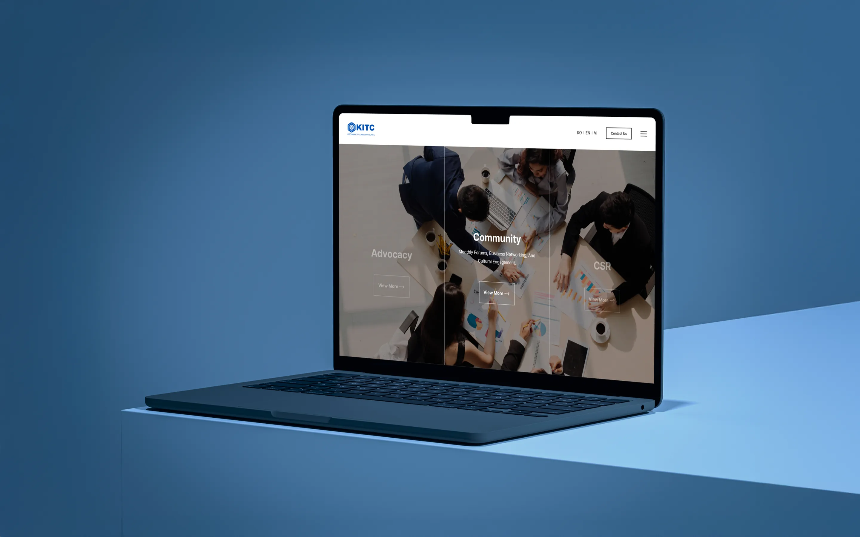 Kocham branded digital interface mockup